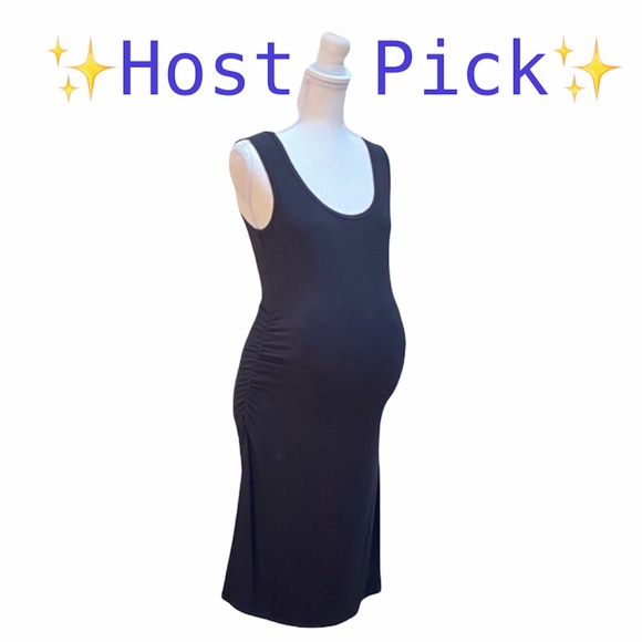 SOLD 💝 ROSIE POPE Little Black Maternity Dress Medium - Picture 1 of 6